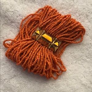 BCBGMaxAzria Coral Seed-Bead Bracelet